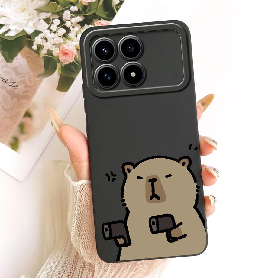 Phone Case For Xiaomi Poco F8 F8Pro Capa Cat Cartoon Dragon Animal Pattern Bumper For Redmi K90 K90Pro Max Soft Silicone Cover