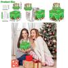 Christmas Theme Party Decor Gift Box With Green Gradient Christmas Tree Design For Holiday Celebrations