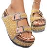 Slippers Women's Summer Thick-soled Pearl Rhinestone Sandals and Slippers