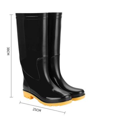 DAXTE Herren Rutschfeste Arbeits-Regenstiefel mit Fleece-Futter