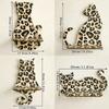 Handgemachter Wandbehang DIY Katzenförmiges Design Flur Aufbewahrungsregal Gastfamilie Leopardenmuster Einzigartige Heimdekoration
