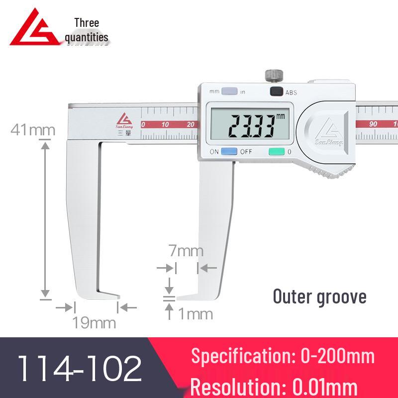 Stainless Steel Digital Vernier Caliper 10-150mm for Inner/Outer Groove Measurement