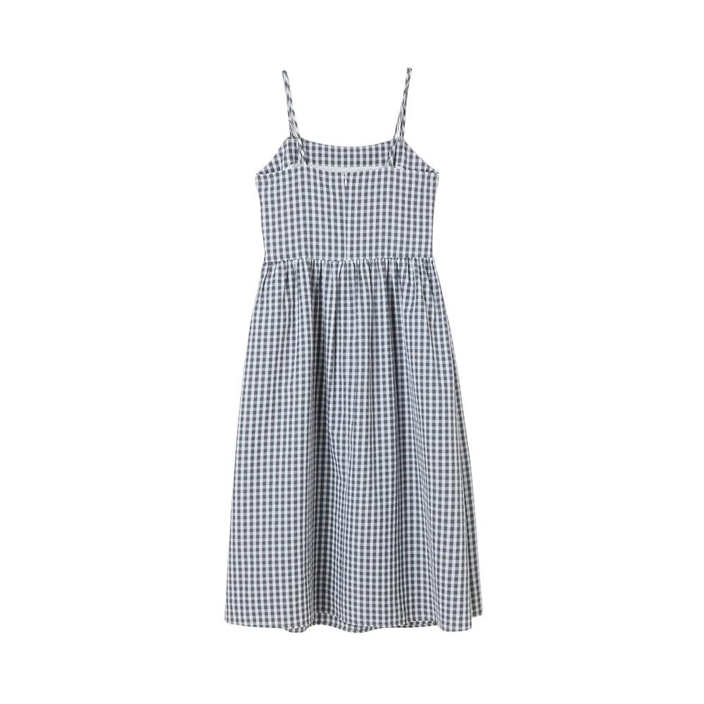 Rap Gingham Check Shirred Sleeveless Dress As2Wo561