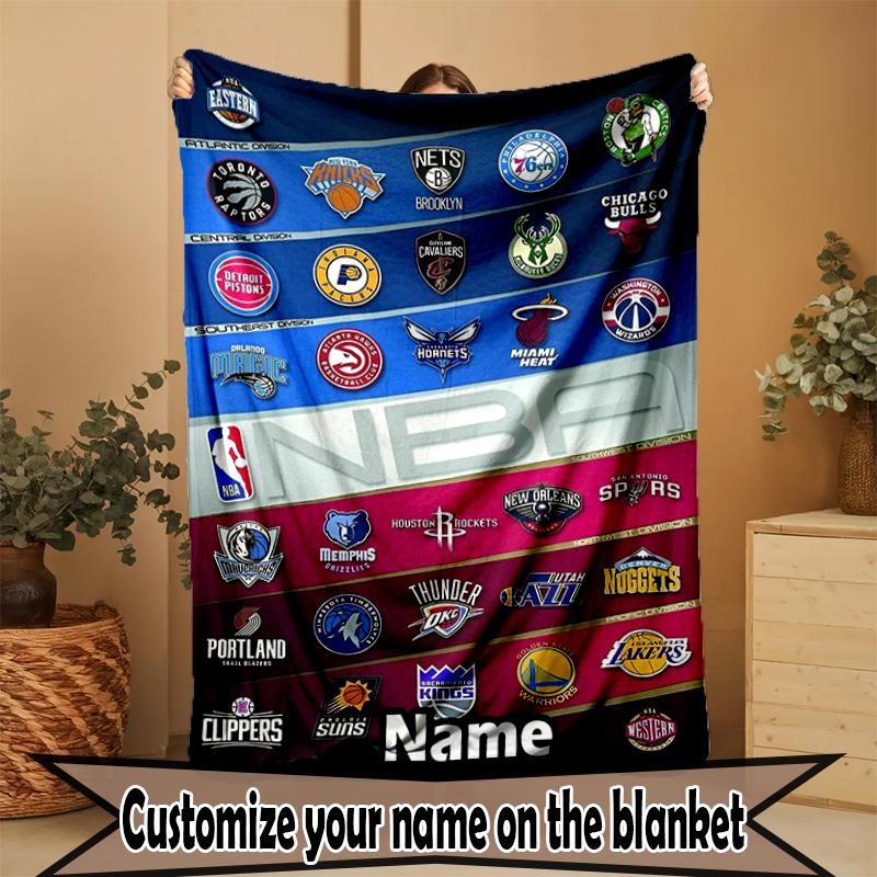 Custom Name Personalized basketball Print Blanket, Home Decor, Bedroom, Sofa, Camping, Couch, Gifts for Birthday Christmas