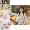 Stylish Pearl Handheld Shoulder Bag For Girls In Pink Beige And Purple With Bow Pattern