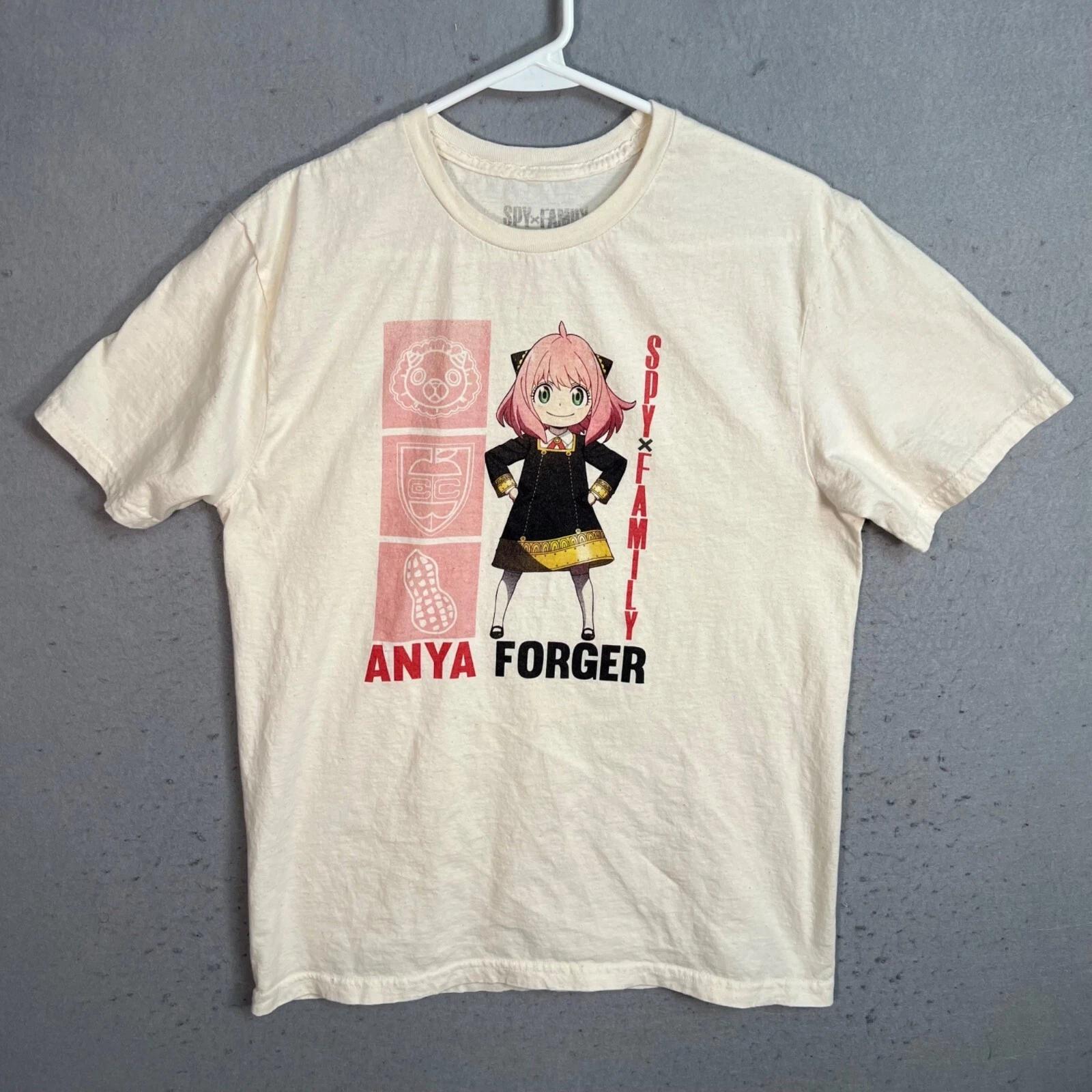 Spy X Family Anya Forger Graphic T-Shirt Anime Fan Apparel Off-White Small 3XL