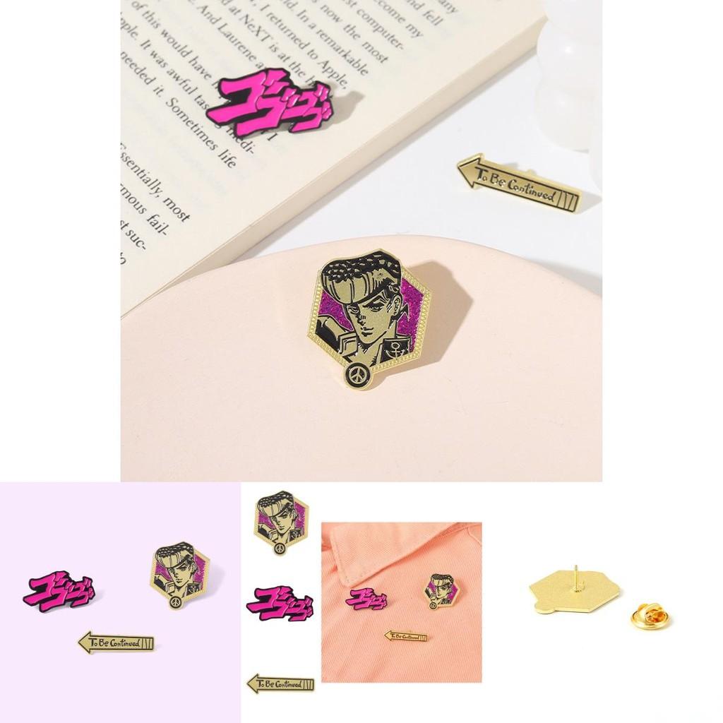 Jojo Anime Cartoon Metal Brooch Pin Stylish Alloy Badge For Fans Unisex Design
