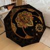 1PC EYE OF THE SOULPHASES OF THE MOON Pattern Small Travel Compact Windproof Umbrella, Automatic Folding Umbrella, Automatic Open/Close ,Gift-172