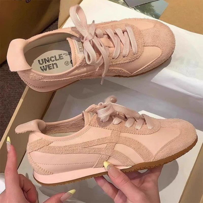 

[Fanfna] 2025 autumn new German training shoes soft sole comfortable and versatile casual sports flat French Forrest Gump shoes 40 розовый