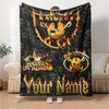 Name Custom Las Vegas Raiders Logo Print Flannel Blanket High Quality Warm Comfortable Cover for All Seasons Perfect for Gifts Home Decor