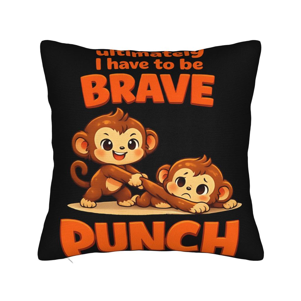 Pillow Case Cute Punch Monkey Soft Pillow Cover For Couch Sofa Bedroom Novelty Pillowcases