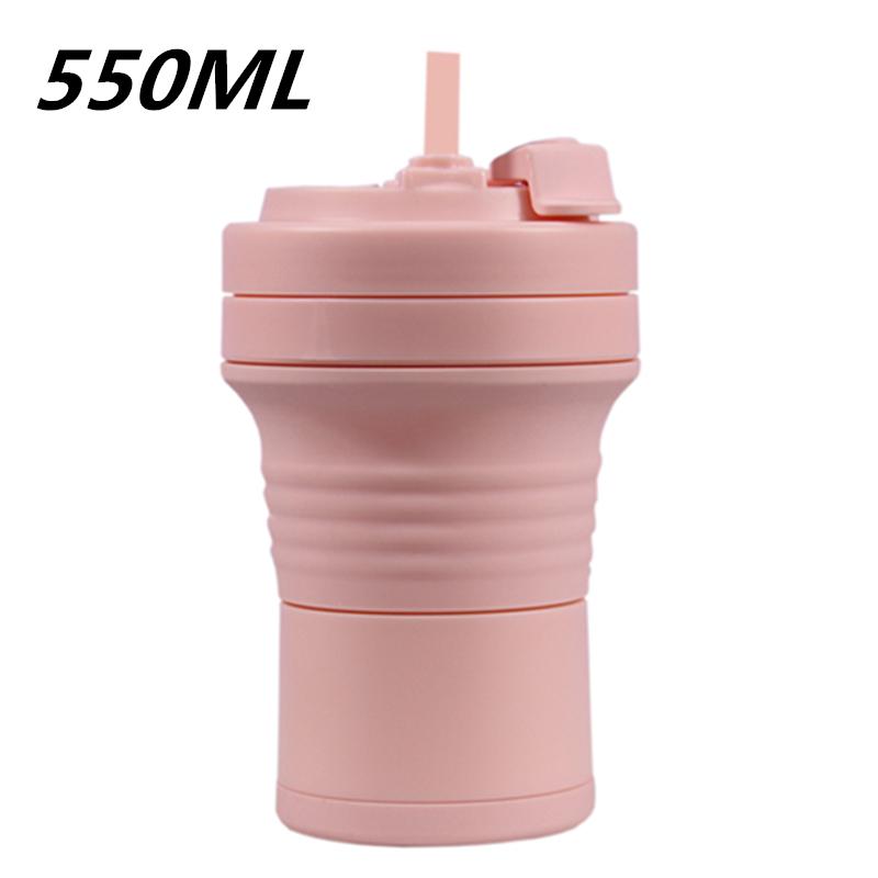 

Foldable Silicone Water Cup With Straw BPA Free 550/750ML for Camping Hiking Cycling Outdoor Activities Food Grade
