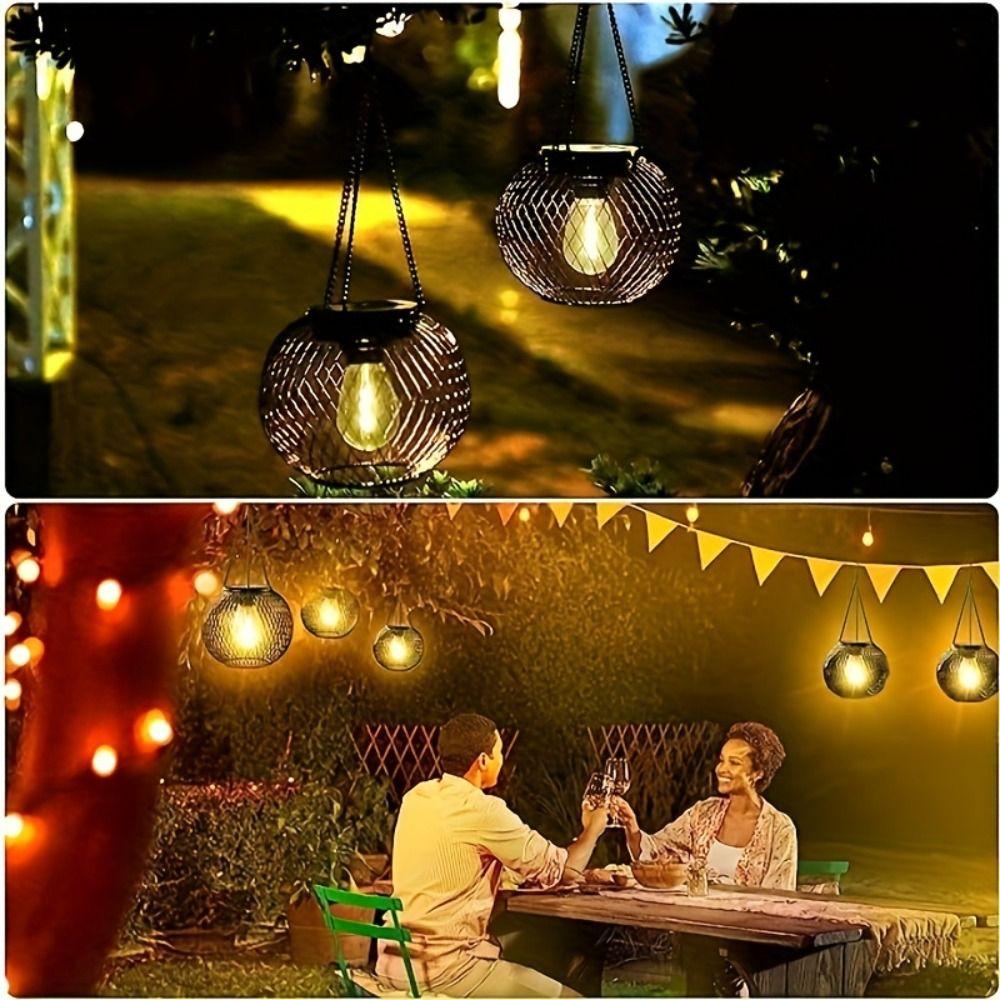 Brighter Solar-Powered Hanging Lanterns Rechargeable Wireless Outdoor Lights  Christmas