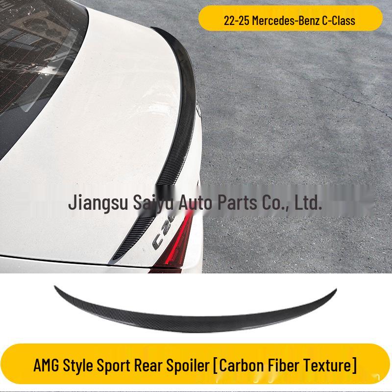 22-25 Mercedes-Benz C-Class C63/AMG Sport Rear Spoiler, ABS, No-Drill Installation