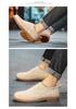Plus Size Men's Hand-stitched Leather Martin Boots: British Style, Low-top Lace-up Casual Work Shoes for Autumn.