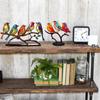 Acrylic Birds Decorative Ornaments On Branch Ornaments Bird Group Seriesf or Home Office Decorations 5styles