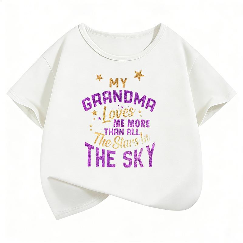Colorful Grandmr Love Funny T Shirts Kids Childrens Tshirt Boys Girls Summer Spring Casual Top Tee Shirt Short Sleeve
