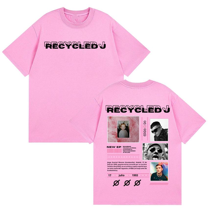 Rapper RECYCLED J Tour Album 2025 Merch T-Shirt Men's Retro Hip Hop Gothic Clothing T Shirt Casual Cotton Short Sleeve