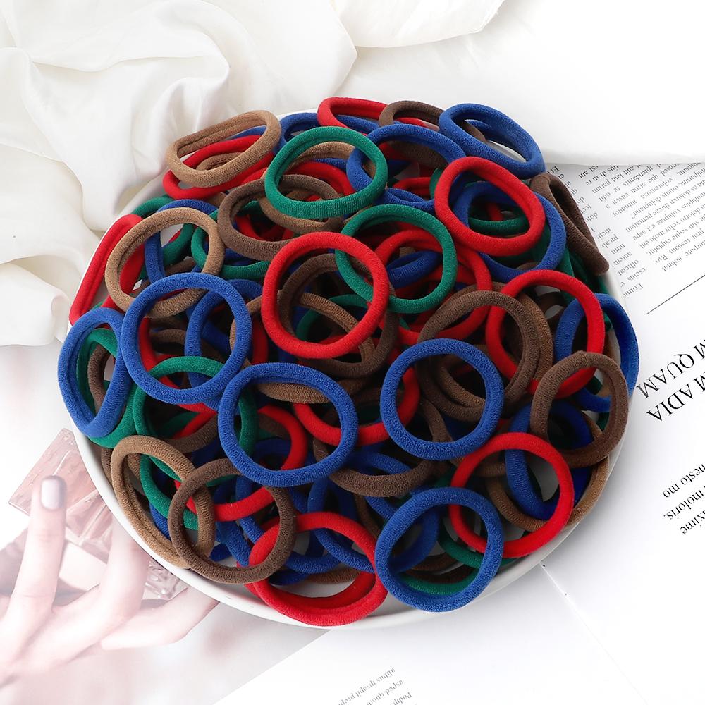 51 Colors Basic Elastic Hair Band for Girls 20/30/50PCS 4cm Simple Solid Color Headband Women Hair Accessories Scrunchies Holder