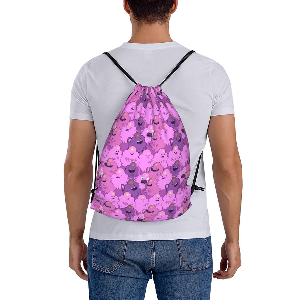Custom Adventures Anime Times Drawstring Backpack Bags  Lightweight Fantasy Animation Gym Sports Sackpack Sacks for Training