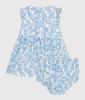 Petit Bateau Dress 36 95cm A0CLJ, Off-White/Royal Blue, Months,