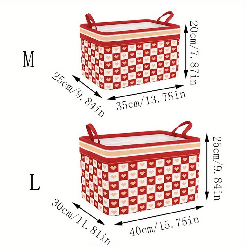 1pc Versatile Foldable Storage Bin with Handles - Perfect for Clothes, Books, Toys & More