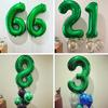 1pc Green Number Balloons - Aluminum Foil Mylar Digit Balloons for Birthday Parties, Anniversaries, Graduations & Celebrations