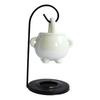 Hanging Pagan Cauldron Oil Burner Wax Warmer Aroma Diffuser with Handle Ceramic Tealight Candle Holder Witch Halloween Decoration