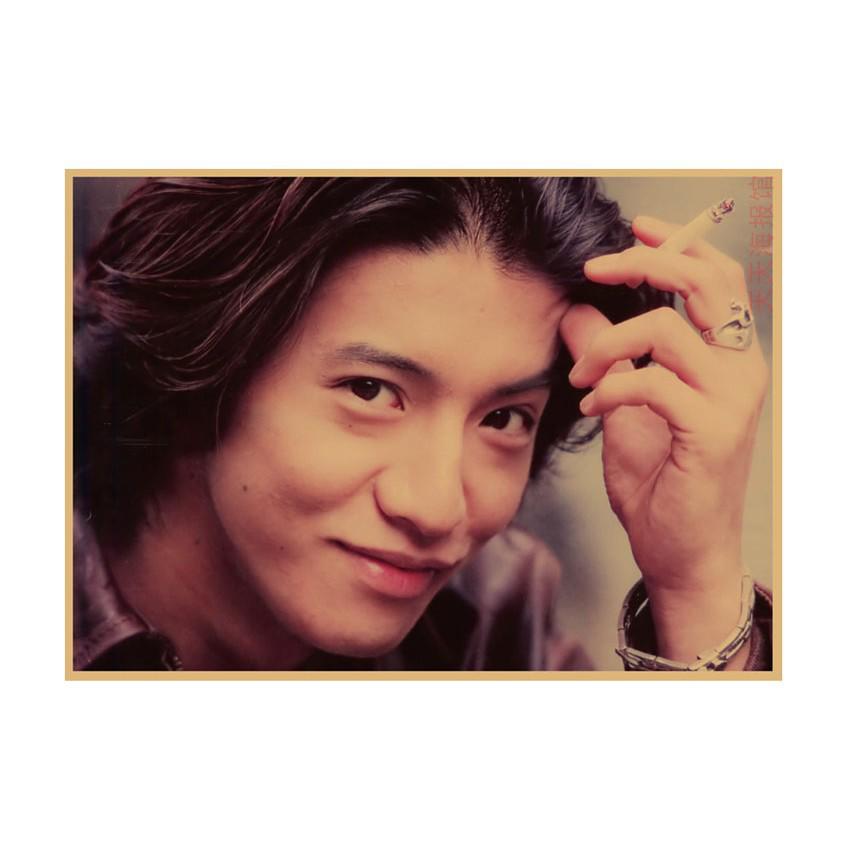 Takuya Kimura Japanese Star Kraft Paper Poster Decor for Dorm, Bar, or Cafe - 585
