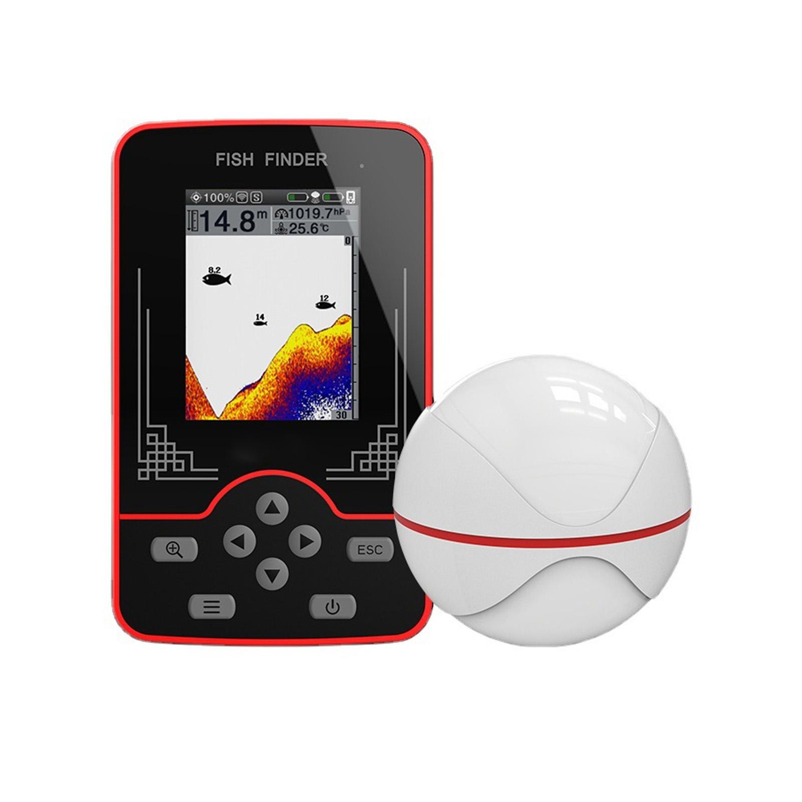 Wireless Sonar Kayak Fish Finder Portable Handheld Depth Finder for Boats Kayaks Fishing 125KHz F13