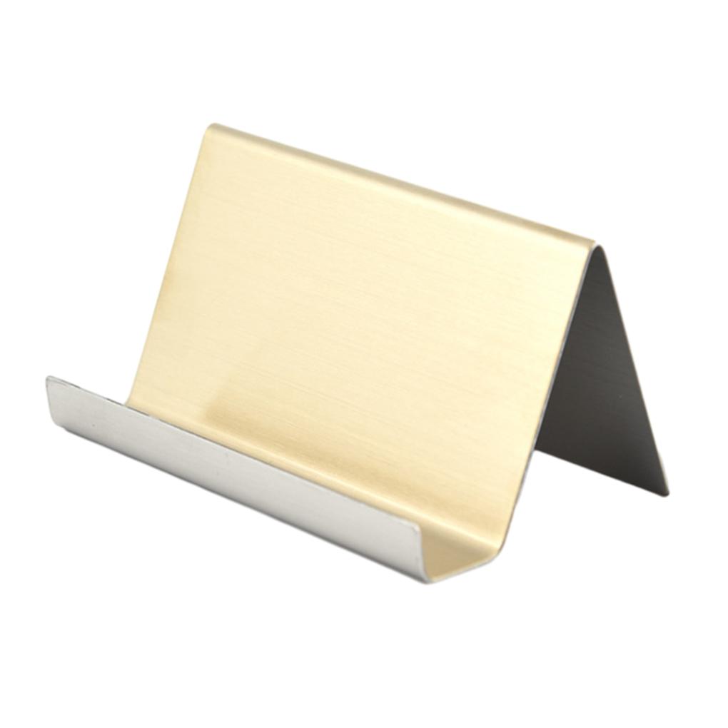 

Подставка для визитных карточек - Нержавеющая сталь Легко содержать в порядке и чистоте Настольная подставка для карточек Офисные держатели для карточек, Зеркальное золото