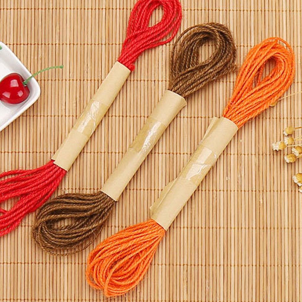 Color Hemp Rope Roll Twine String Cord DIY Handmade String Accessories Craft
