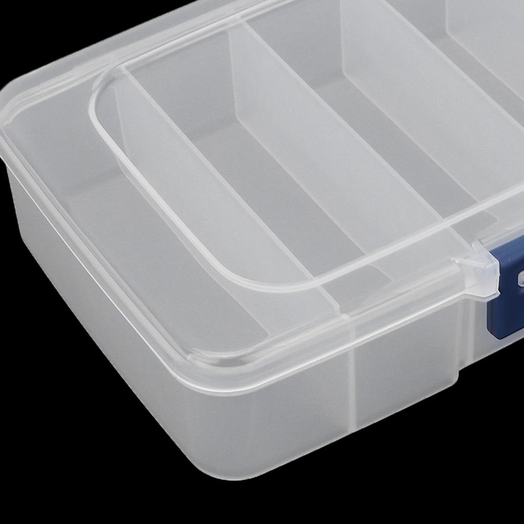 5 Grids Organizer Box Clear Visible Plastic Accessory Compartment Box Case for Jewelry Bead Storage