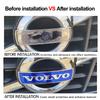 Metall Auto Frontgrill Emblem Logo/Lenkrad Airbags Abzeichen Aufkleber Für Rdesign Polestar AWD V50 S60 XC60 S40 XC40 XC