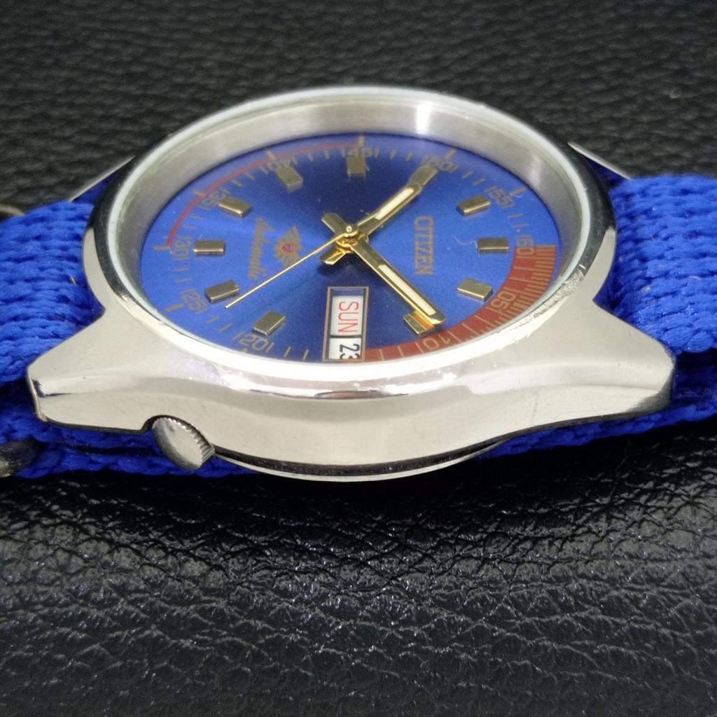 CITIZEN AUTOMATIC 8200 VINTAGE JAPAN MENS BLUE COLOR DIAL WATCH a500238-2 R151b-a500238