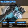 6500r/min Cordless Portable Electric Saw Adjustable Wood Cuttiing Machine Handheld Woodworking Tool Brushless Circular Saw