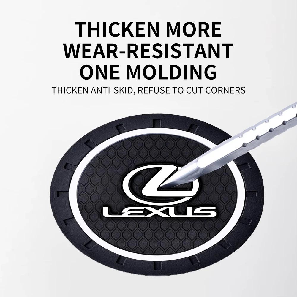 Car Anti-Slip Silicone Coaster Waterproof Water Cup Mat For Lexus ES300 RX330 RX300 GS300 IS250 IS200 CT200h IS300 NX RX HS SC