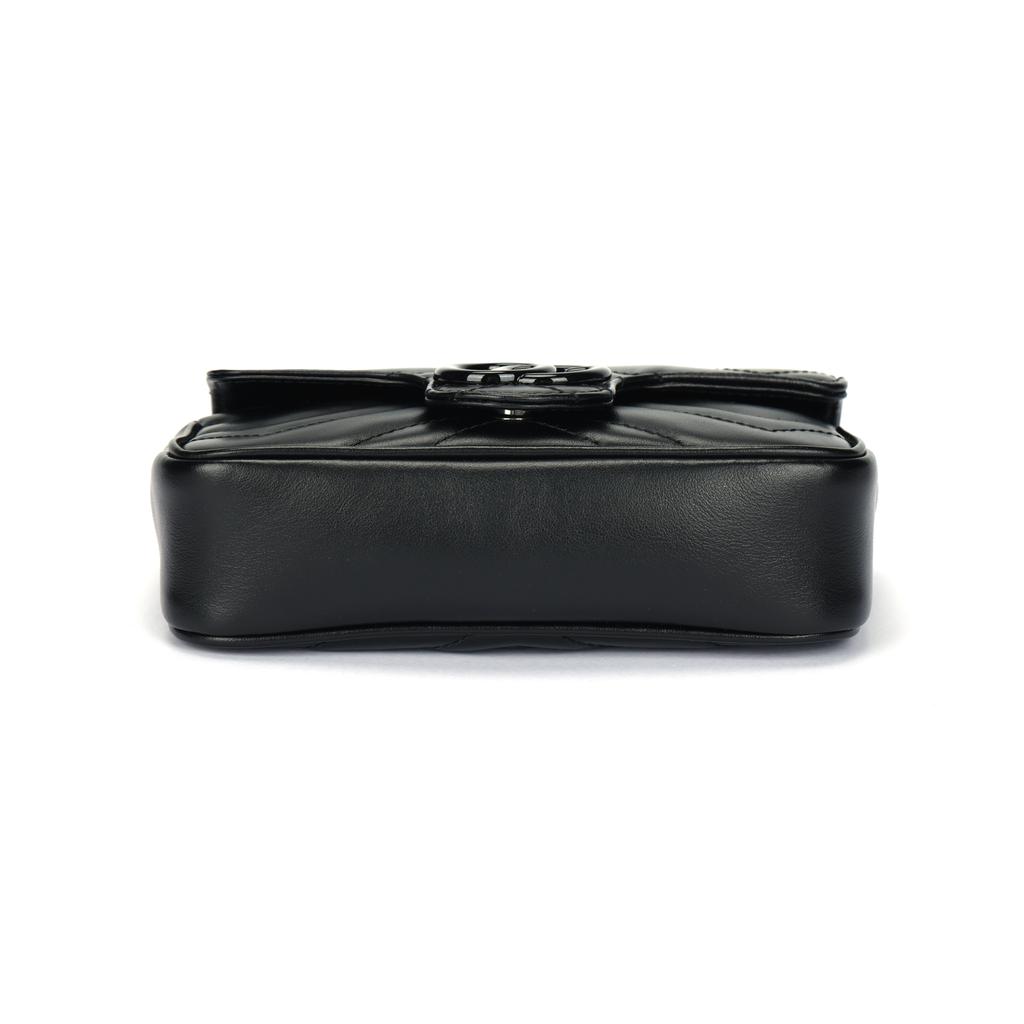 Gucci GG Marmont Matelasse Super Mini Bag Black Women Shoulder_bags 476433-AABZK-1000