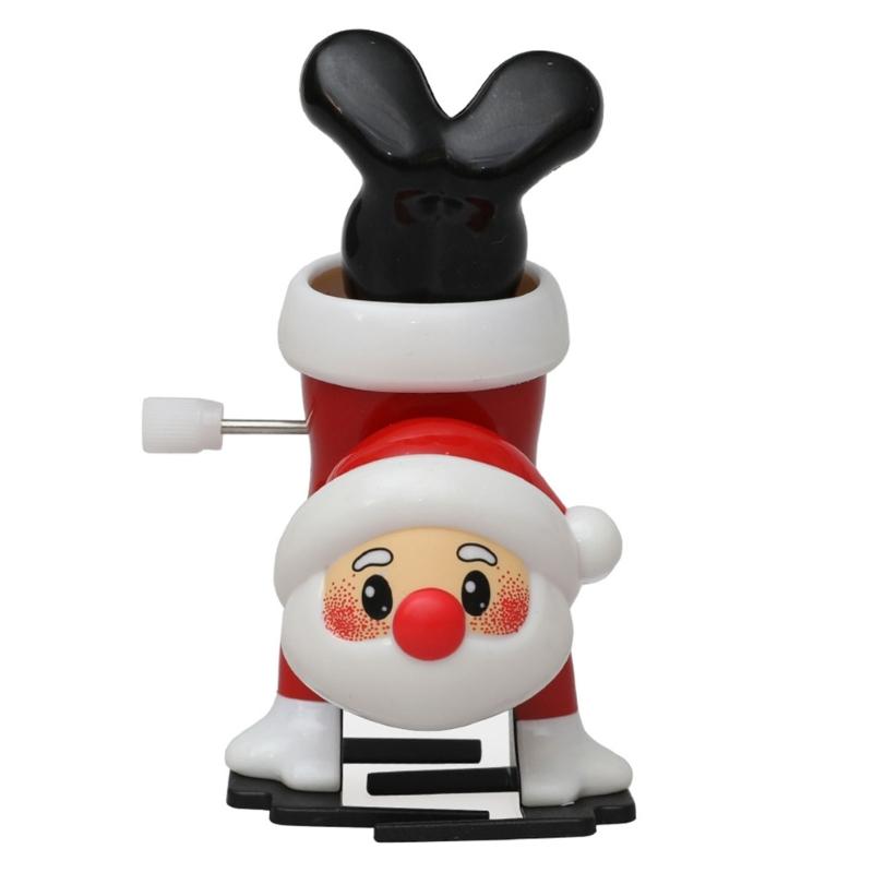 Christmas Clockwork Spring Toy Windup Santa Toy Children Birthday Christmas Gift Party Favor Goodie Bag Fillers 3PCS