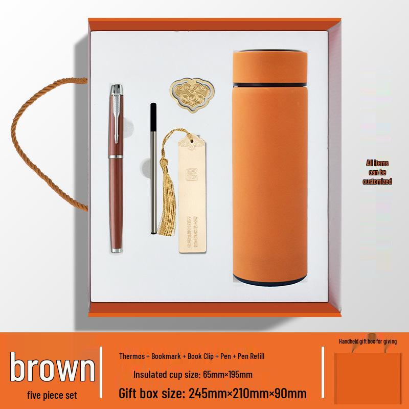 Custom Brass Bookmark Set - Premium Corporate Meeting Gift with Logo