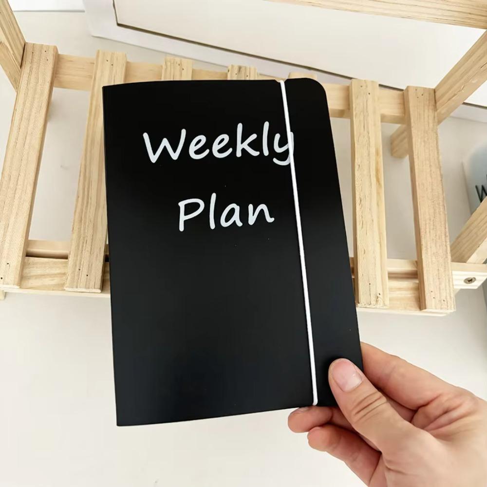 

A 6 Size Zipper Bag Monthly Notebook Inner Core Planner Wealth Management Office Use Black Cover