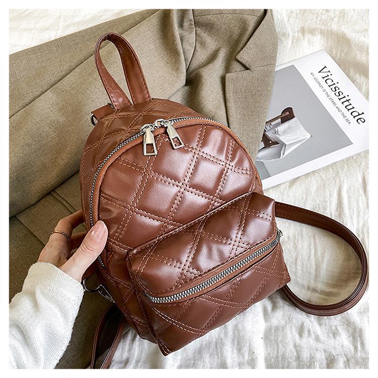 

Тренд ромбовидной текстуры вышивальной нити, повседневная мода, новый 225, текстура, однотонный рюкзак, женская студенческая сумка