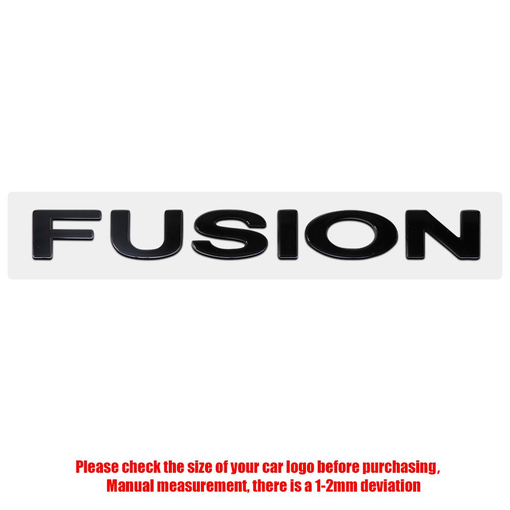 Car ABS Fusion Letter Emblem Sticker Auto Trunk Badge Decal For Ford Focus Mk2 Fiesta Kuga Explorer Mk4 Ranger Mk7 Mustang Party