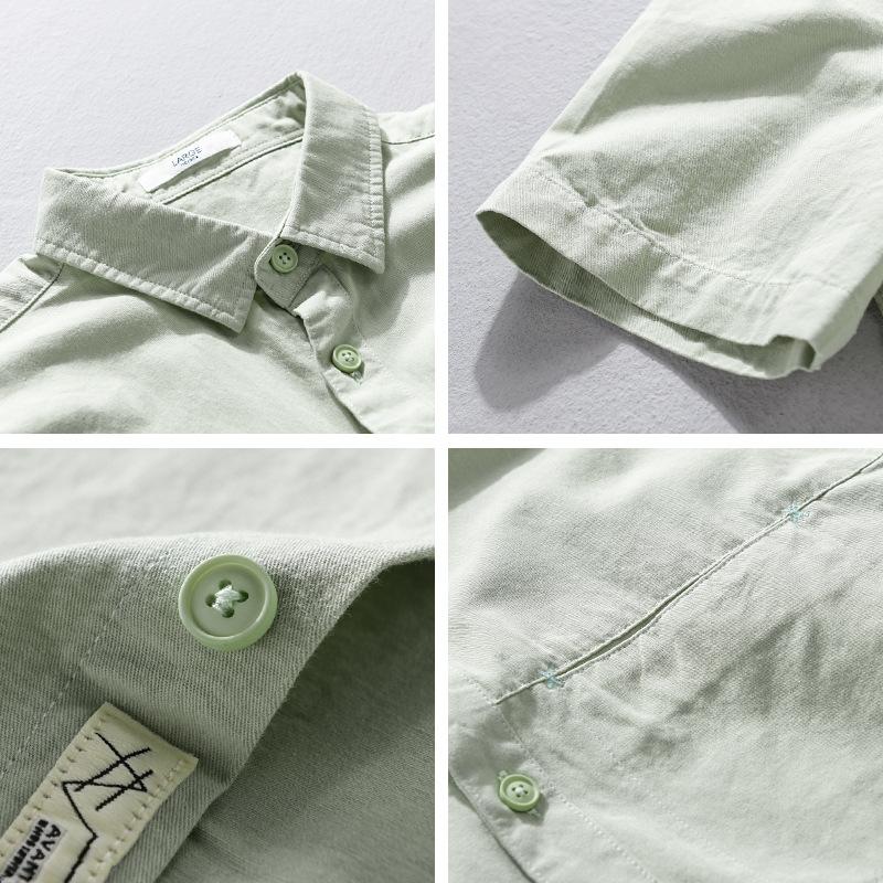 Men's Summer Breathable Comfortable Short-sleeved Shirt Solid Color Simple Business Casual Shirt