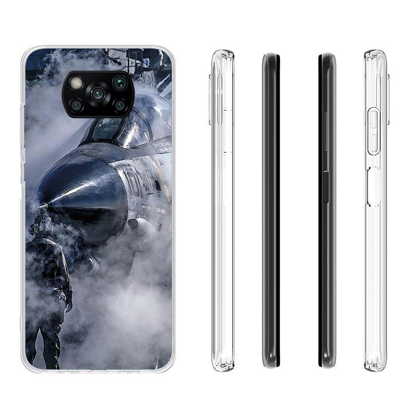 Military Aircraft Warship Fighter Case Phone Cover for Xiaomi Redmi Note 10 9 9S 8 8T 7 5 Pro Mi 12T 11T 10T 9T 12 11 Lite A3 A2