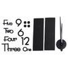 Frameless Adhesive Wall Clock DIY Mirror Surface Sticker for Home Office Room DecorLarge Black