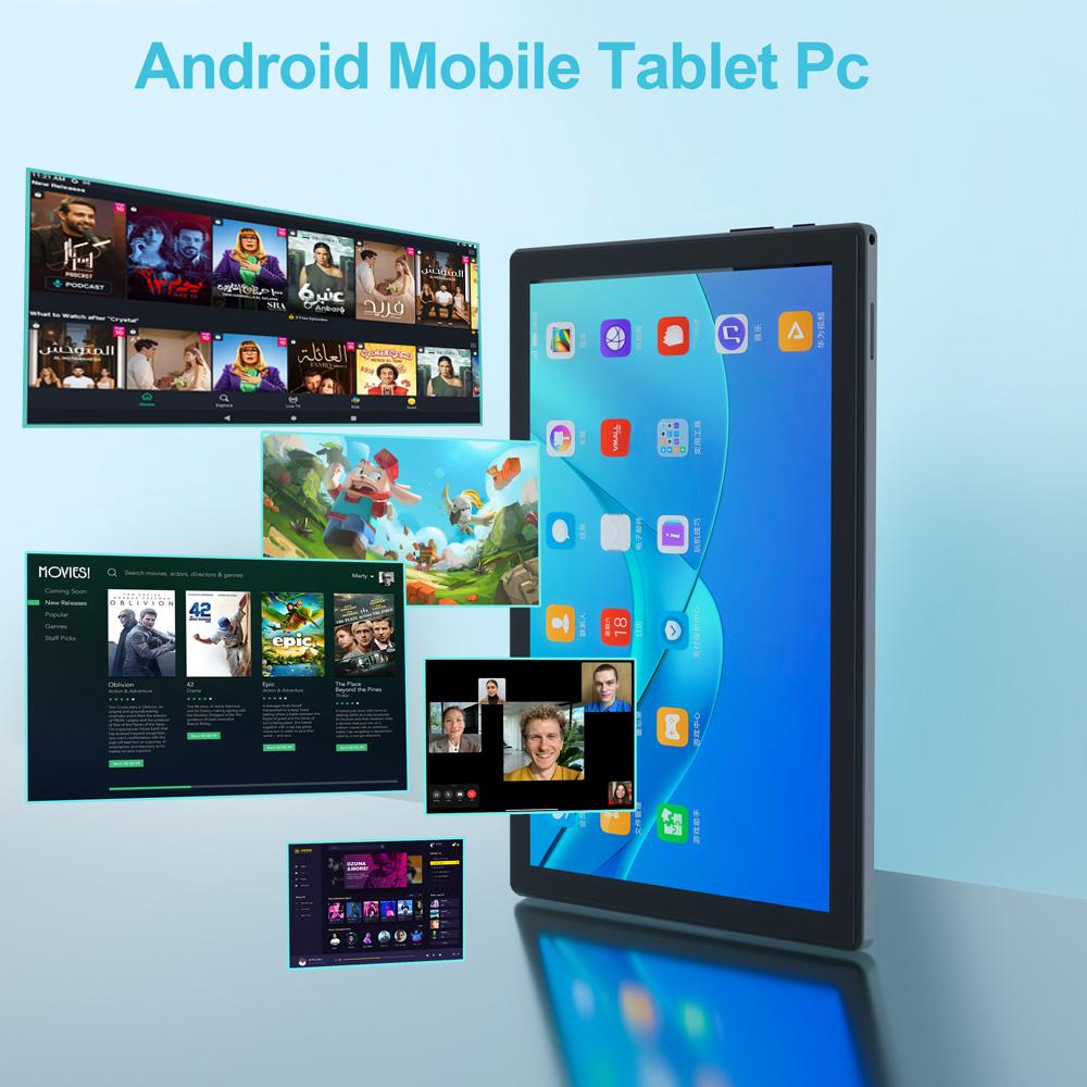 P50 BDF 10,1 Zoll HD IPS Bildschirm 8GB 256GB Tablet Android 13 Tablets Qcta Core Pad 3G 4G Netzwerk 8000mAh Akku