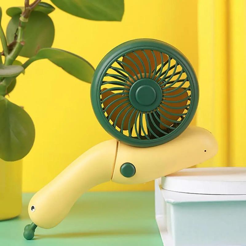 1pc Creative Portable Mini Fan Silent Strong Wind Foldable Cartoon Snail Desktop Office Handheld Cooling Fan