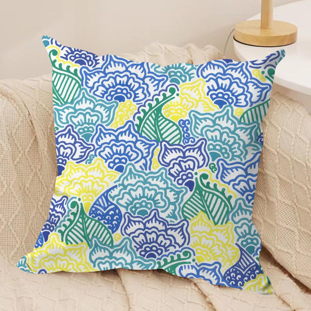 

Garden Flowers Cushion Cover Short plush Doublesided Print Square Throw Pillow Covers Sofa Home Cushion Decor 30x30cm