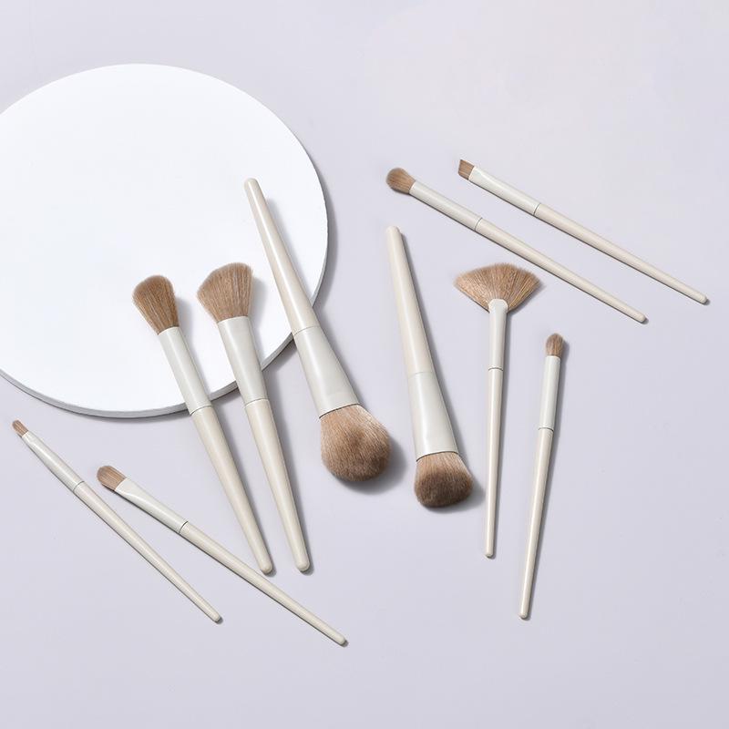 

Набор кистей для макияжа из 10 предметов серии Zero: Мягкие кисти для пудры, тональной основы, румян, теней и хайлайтера